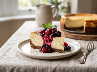 Sour cream cheesecake