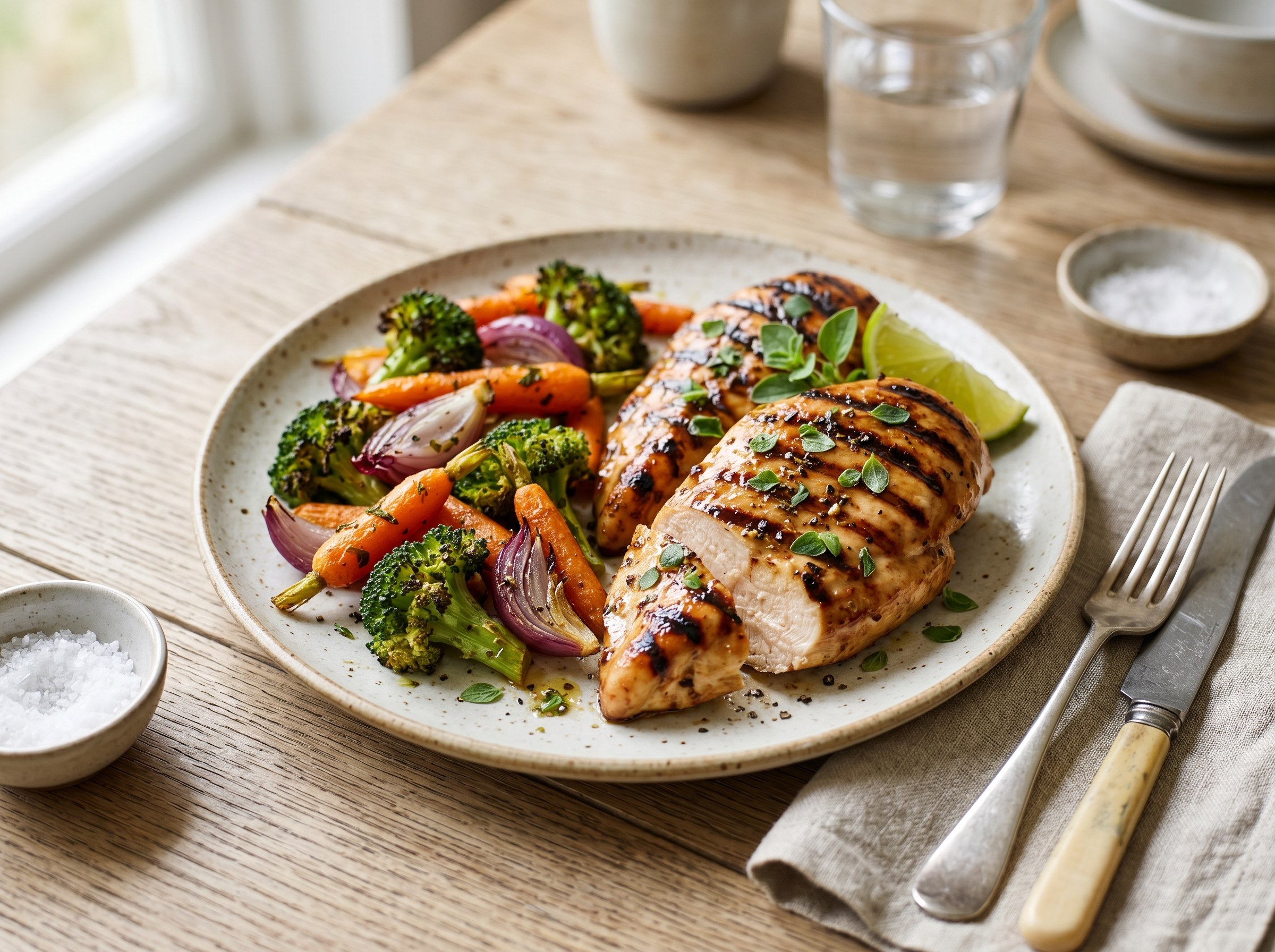 Marinaded grilled chicken breast