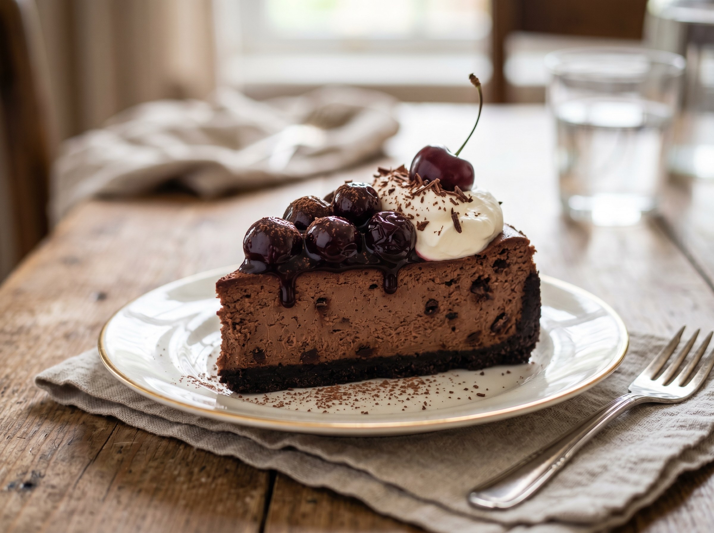 Black forest cheesecake