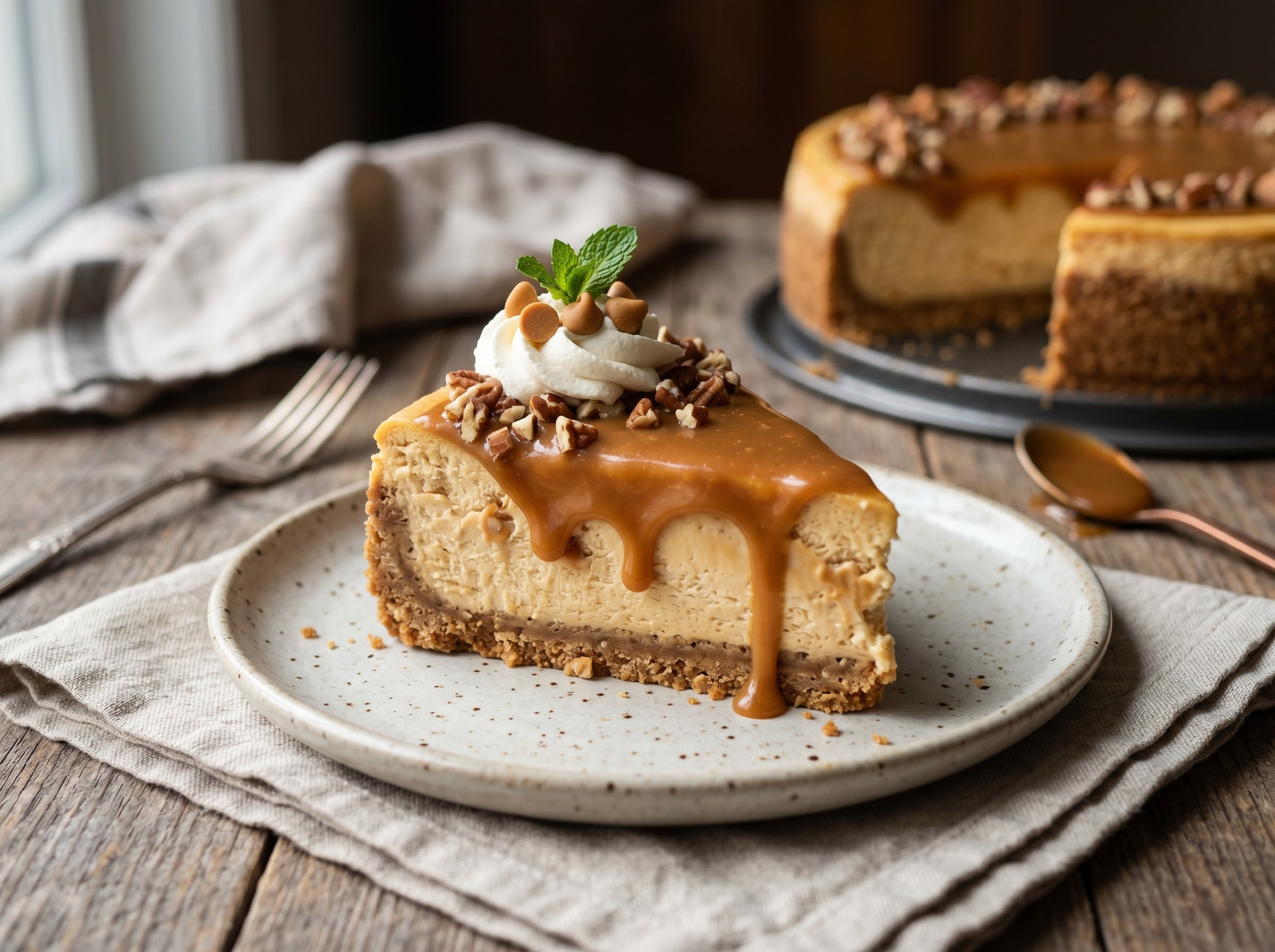 Butterscotch caramel cheesecake