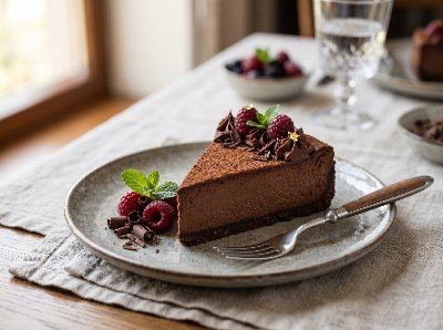 Chocolate ricotta cheesecake