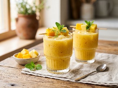 Mango and pineapple smoothie