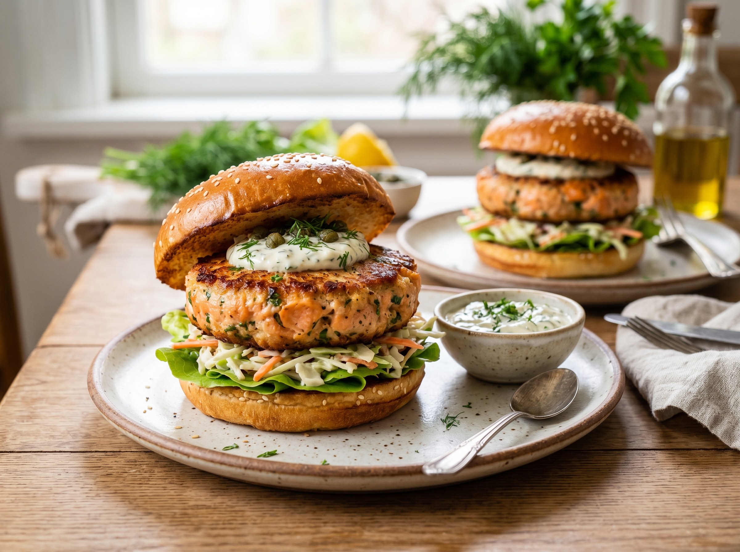 Salmon burgers