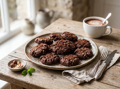 Tortona chocolate cookies (hazelnut and almond chocolate cookies)