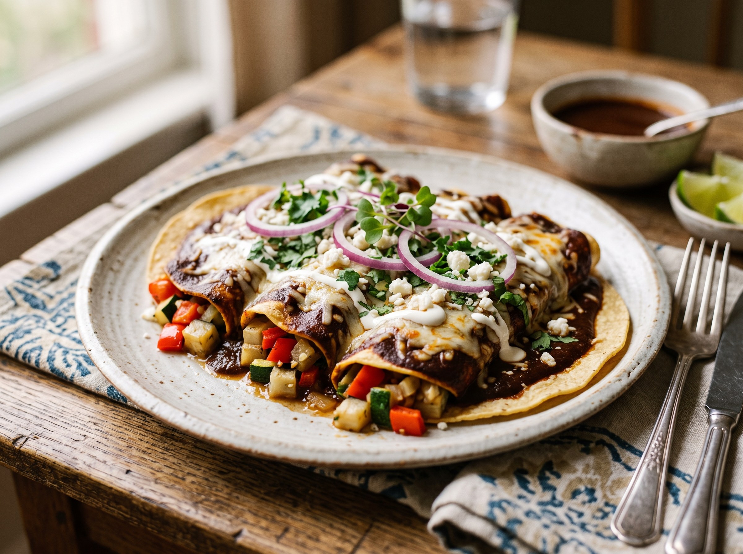 Vegetarian enchiladas