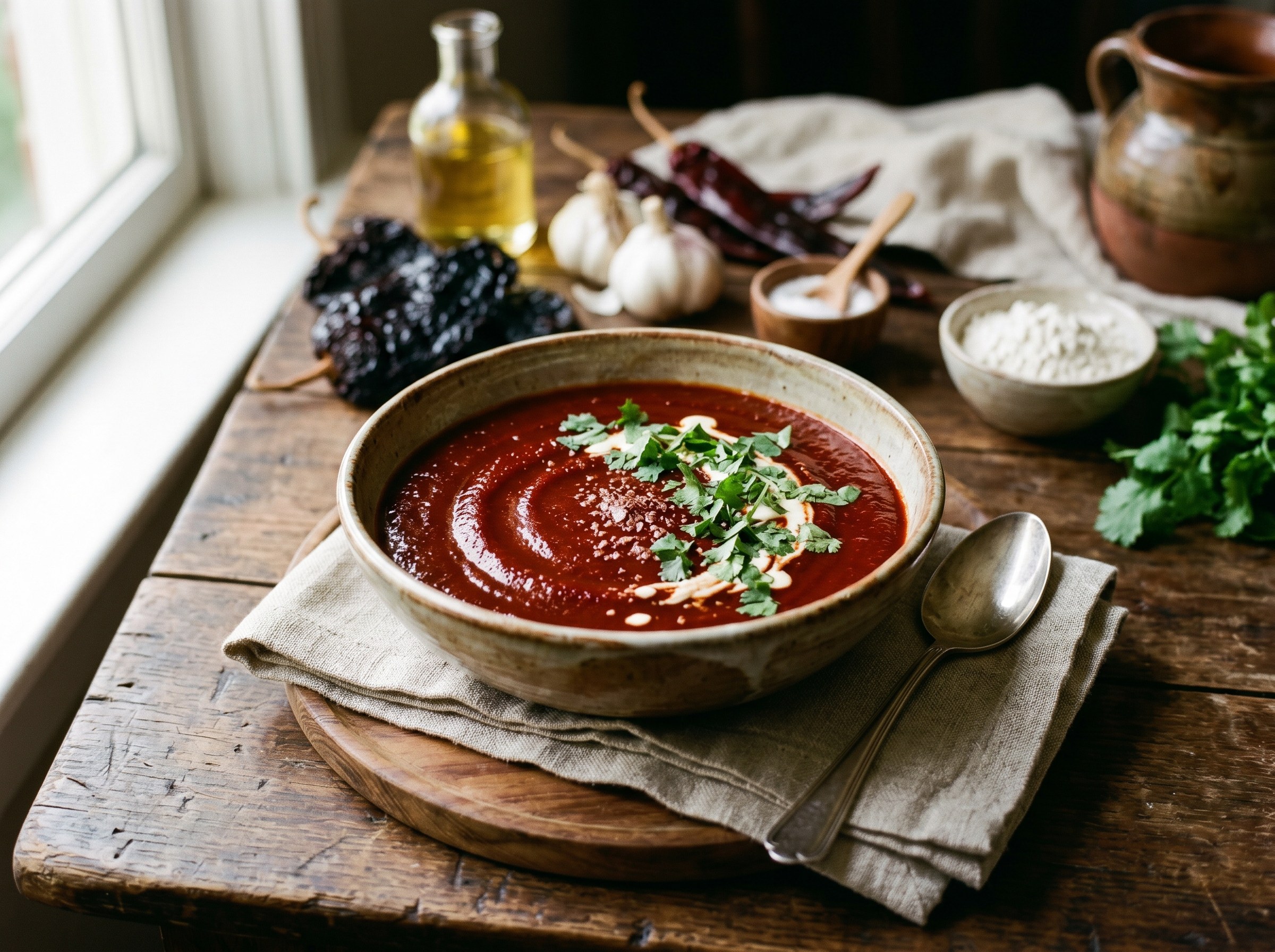 Salsa de chile Colorado (Colorado red chile sauce or enchilada sauce)