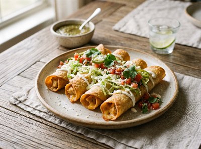 Serrano cafe chicken flautas