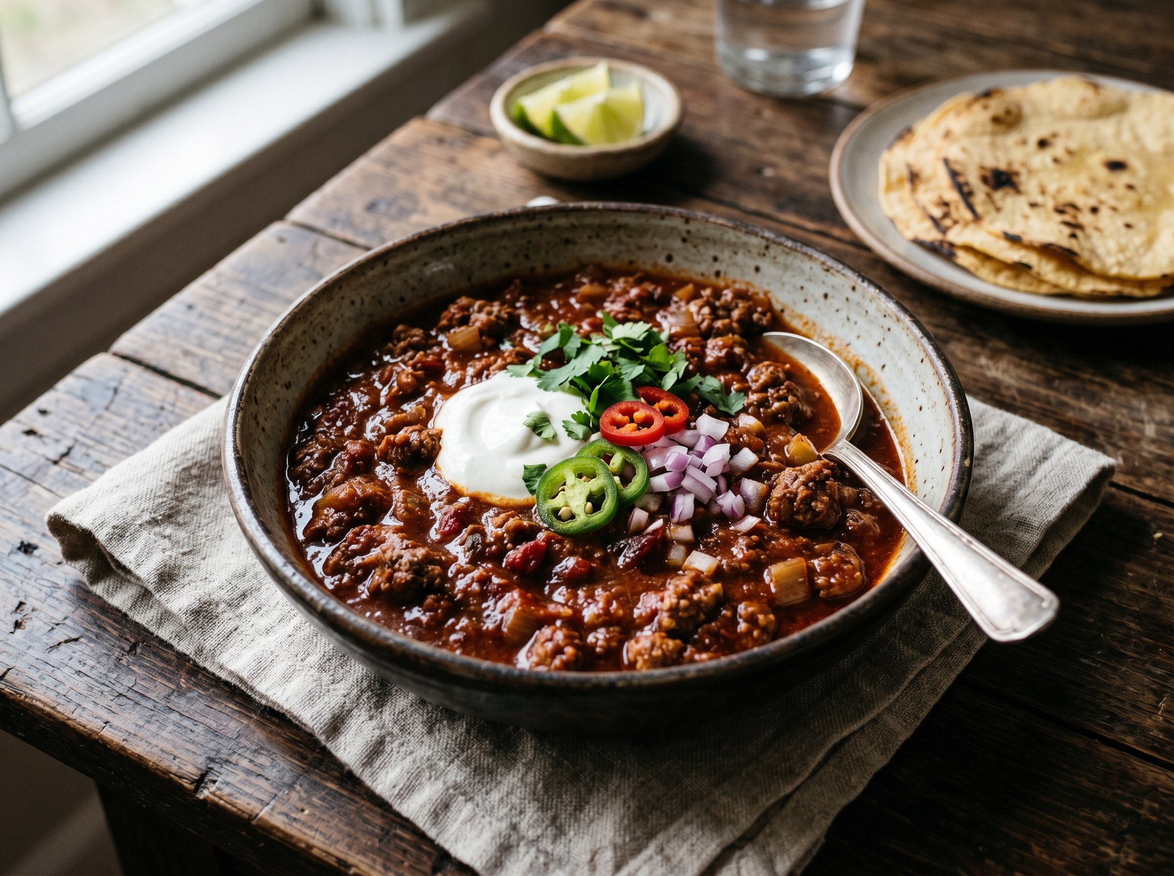 Fast Texas beef chili