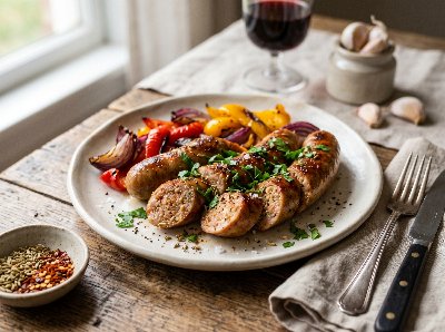 Homemade sweet Italian sausage