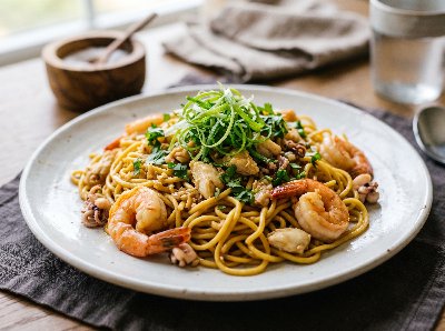 Crustaceans garlic noodles
