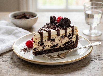 Chocolate cookie cheesecake