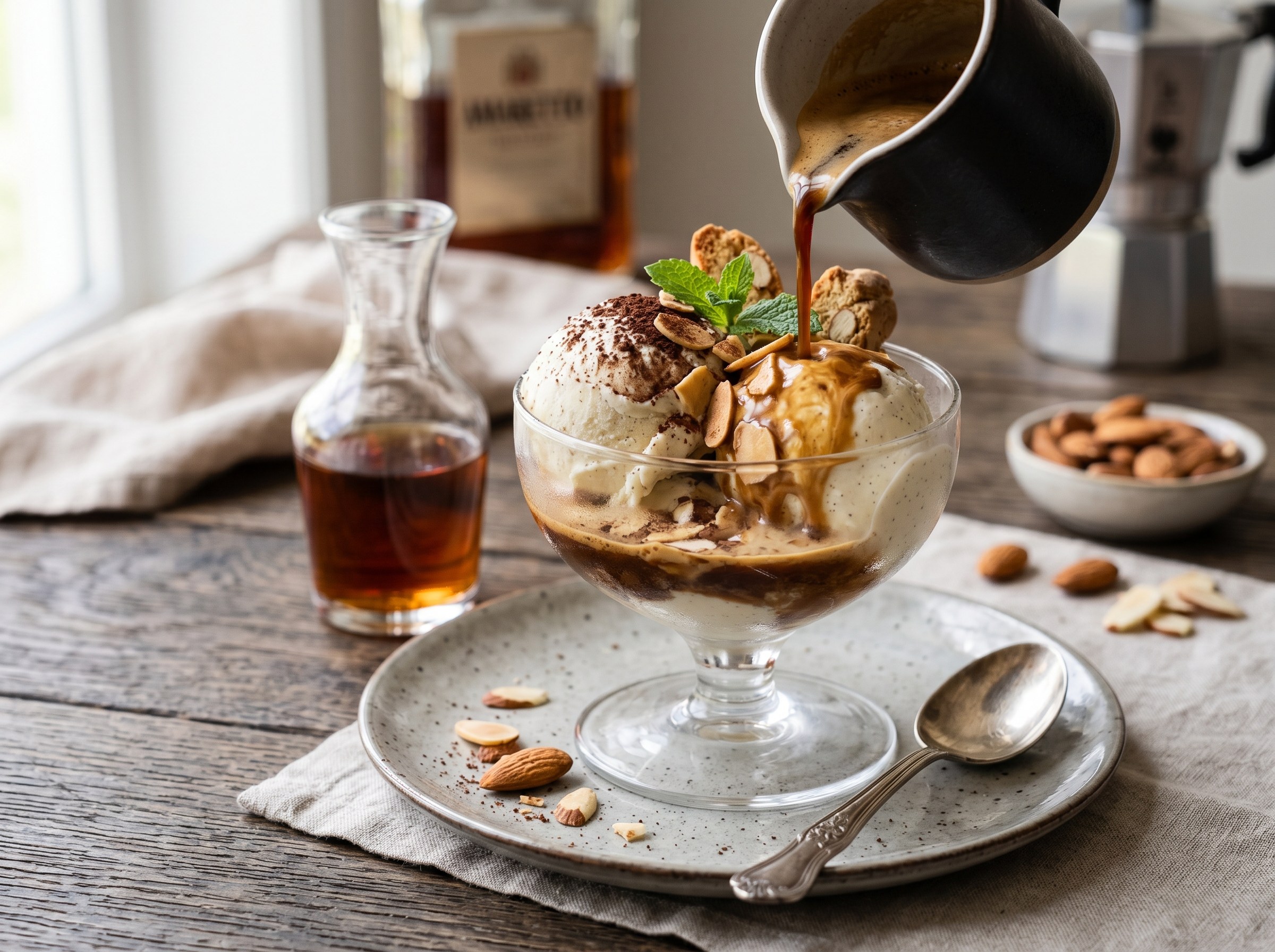 Almond (Amaretto) affogato