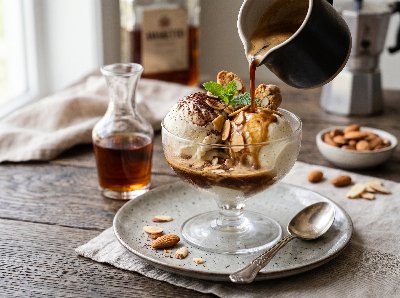 Almond (Amaretto) affogato