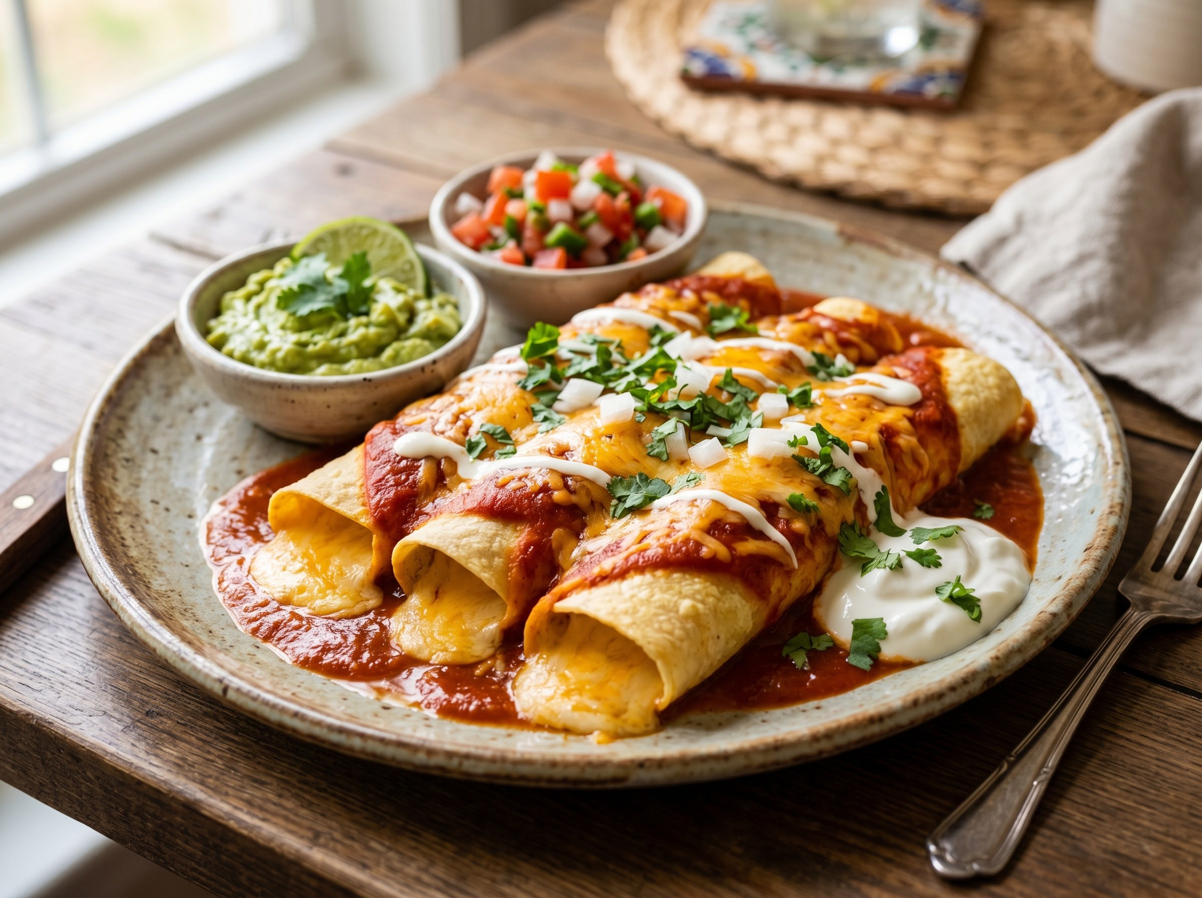 Cheese enchiladas